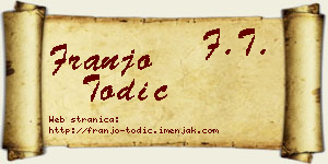 Franjo Todić vizit kartica